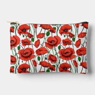 Pochette À Accessoires Pépites rouges dans un champ sur blanc