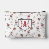 Pochette À Accessoires Père Noël de baseball Monogramme Noël (Recto)
