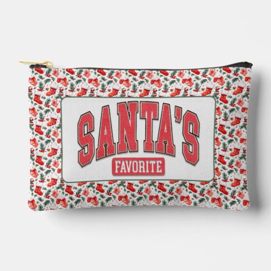 Pochette À Accessoires Père Noël Favori Thème de Noël (Recto)