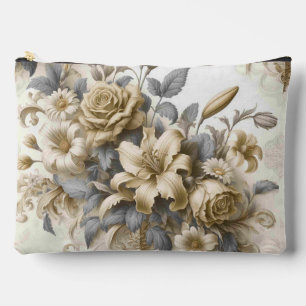 Pochette À Accessoires Perfection florale Jaune antique