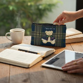 Pochette À Accessoires personalized Bear Plaid Pencil Pouch