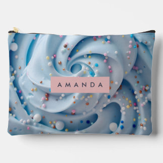 Pochette À Accessoires Personalized Blue Whipped Frosting Sprinkle