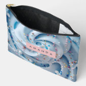 Pochette À Accessoires Personalized Blue Whipped Frosting Sprinkle (Ouvrir)