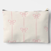 Pochette À Accessoires Personalized Coquette Blush Pink Bow Ribbon (Verso)