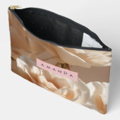 Pochette À Accessoires Personalized Elegant Blush Cream Roses Floral  (Ouvrir)