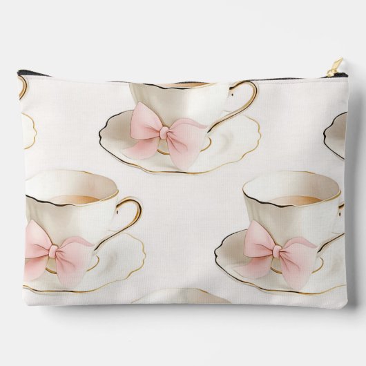 Pochette À Accessoires Personalized Elegant Coquette Pattern Tea Cup (Verso)