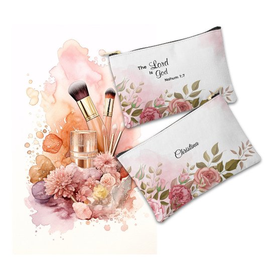 Pochette À Accessoires Personalized Faith-Based Nahum 1:7