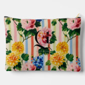Pochette À Accessoires Personalized Floral Stripe Monogram (Verso)