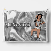 Pochette À Accessoires Personalized Majorette Dancer Liquid Silver #2 (Recto)