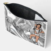 Pochette À Accessoires Personalized Majorette Dancer Liquid Silver #2 (Ouvrir)
