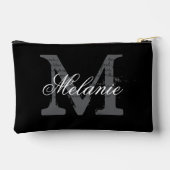Pochette À Accessoires Personalized monogram small black cosmetic bag (Verso)