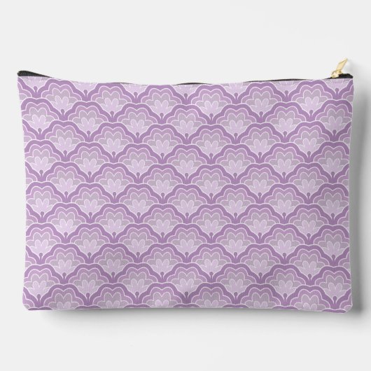 Pochette À Accessoires Personalized Monogram Soft Purple Floral Pattern (Verso)