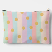Pochette À Accessoires Personalized Pastel Rainbow Stripes with Dots (Verso)