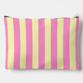 Pochette À Accessoires Personalized Sweet Pastel Pink and Yellow Stripe (Verso)