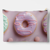 Pochette À Accessoires Personalized Whimsical Pastel Donut & Macaron (Verso)