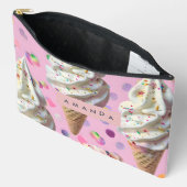 Pochette À Accessoires Personalized  Whimsical Pastel Ice Cream Dream  (Ouvrir)