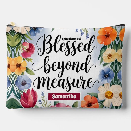 Pochette À Accessoires Personnalisé Béni au-delà de la mesure Christian (Recto)