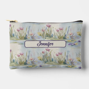 Pochette À Accessoires Personnalisé Meilleure maman jamais Botanique Aqua