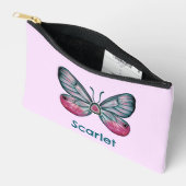Pochette À Accessoires Personnalisé Octobre Pink verre papillon Art (Ouvrir)