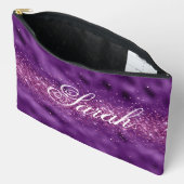 Pochette À Accessoires Personnalisé violet (Ouvrir)