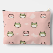 Pochette À Accessoires Personnaliser Cute Kawaii Pastel Frog Design sur r (Verso)