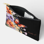 Pochette À Accessoires Personnaliser le papillon et les Fleurs sauvages (Ouvrir)