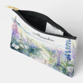 Pochette À Accessoires Personnaliser les fleurs de lavande sauvage (Ouvrir)