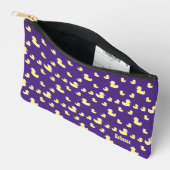 Pochette À Accessoires Personnaliser Motif de canard en caoutchouc Purple (Ouvrir)