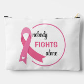 Pochette À Accessoires Personne ne combat seul le ruban rose (Verso)