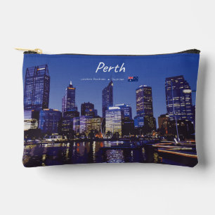 Pochette À Accessoires Perth, Australie - Ciel de la ville la nuit