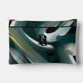 Pochette À Accessoires Petit Accessoire Noir Tendance Abstrait Vert (Recto)