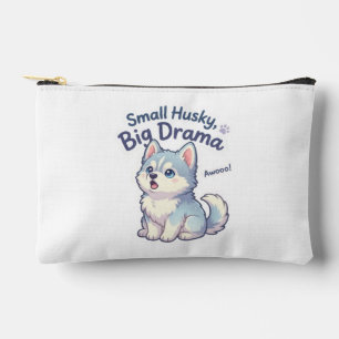 Pochette À Accessoires Petit Husky Gros Drame Chiot Drôle