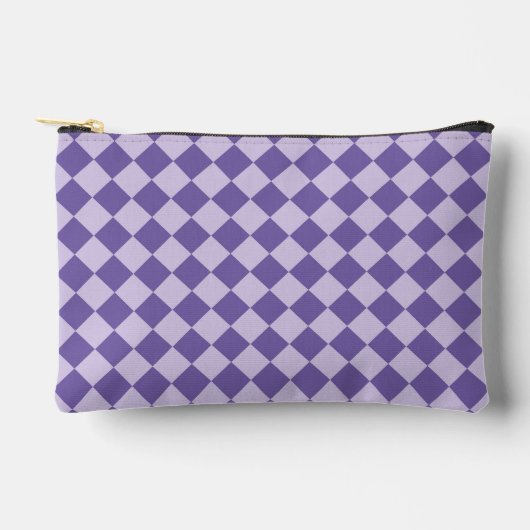 Pochette À Accessoires Petit motif diamant à carreaux violets (Recto)