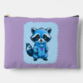Pochette À Accessoires Petit Raccoon Dans Pouch Bleu (Recto)