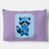 Pochette À Accessoires Petit Raccoon Dans Pouch Bleu (Verso)