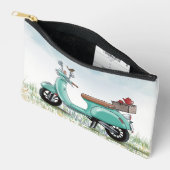 Pochette À Accessoires Petit scooter sarcelle (Ouvrir)