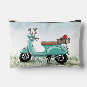 Pochette À Accessoires Petit scooter sarcelle
