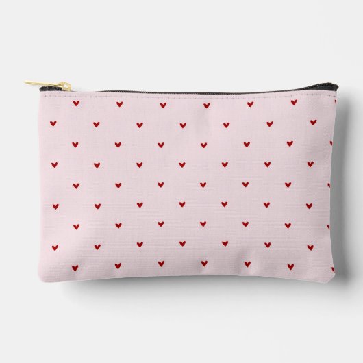 Pochette À Accessoires Petits cœurs rouges Mignons roses Saint-Valentin (Recto)