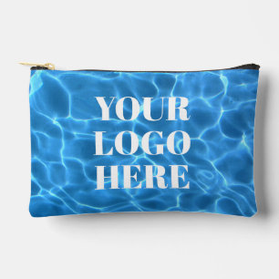 Pochette À Accessoires Photo de piscine Aqua Blue pour votre logo