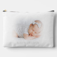 Photo et nom de bébé rêveux et flou