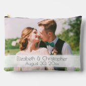 Pochette À Accessoires Photo mariage avec nom et date (Recto)