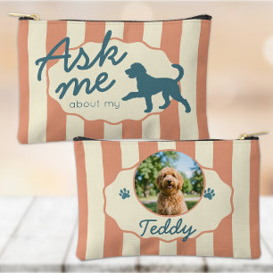 Pochette À Accessoires Photo personnalisé Golden Doodle Demandez-moi à pr
