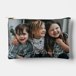 Pochette À Accessoires Photo personnalisé Love You Grand-mère écrit à la