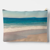 Pochette À Accessoires Photo Turquoise personnalisée (Verso)