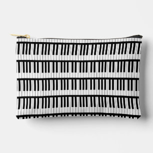 Pochette À Accessoires Piano Instrument de musicien noir et blanc