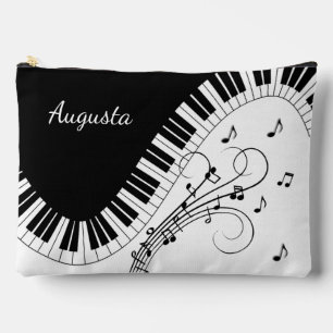 Pochette À Accessoires Piano Keyboard Music Design avec nom