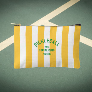Pochette À Accessoires Pickleball Social Club Cabana Jaune Stripe
