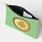 Pochette À Accessoires | Pièce d'or Lucky Shamrock irlandais (Ouvrir)