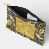 Pochette À Accessoires Pigeon Blue Yellow Fish Art Nouveau (Ouvrir)