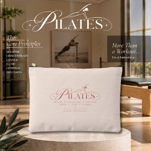 Pochette À Accessoires Pilates de luxe   Les principes fondamentaux Rose